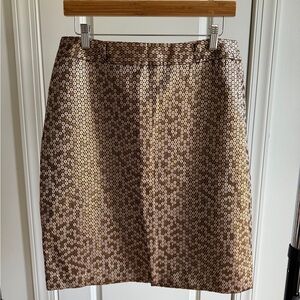 Worthington Brown Geometric Pencil Skirt